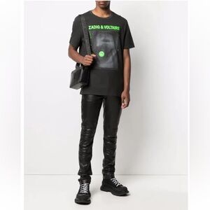 Zadig & Voltaire David black leather pants